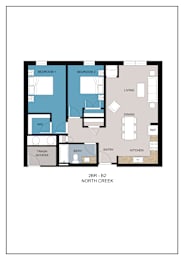 Floor Plan  2 Bedroom - B2
