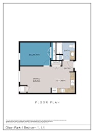 Floor Plan  1 Bedroom 1, 1.1