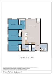 Floor Plan  3 Bedroom 1