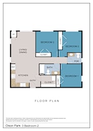 Floor Plan  3 Bedroom 2