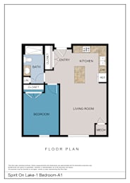 Floor Plan  Spirit On Lake-1 Bedroom-A1