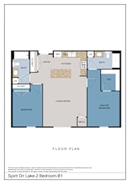 Floor Plan  Spirit On Lake-2 Bedroom-B1