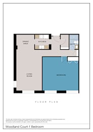 Floor Plan  Woodland Court Apartments-Typical One Bedroom
