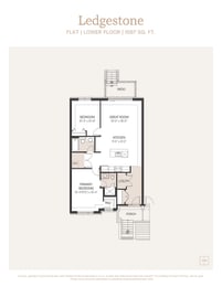 a floor plan of a bedroom apartment