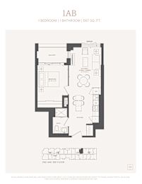 1AB - 1 bedroom apartment