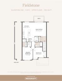 a floor plan of a bedroom apartment