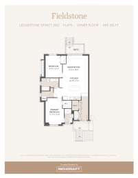 a floor plan of a bedroom apartment