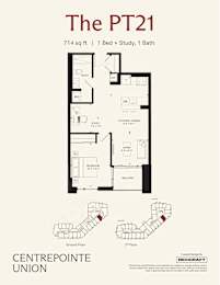 A floor plan for a property called The PT21 shows a 2nd floor layout.