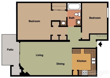 Floor Plan  a floor plan of a house