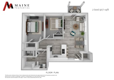  Floor Plan 2 Bedroom Island View