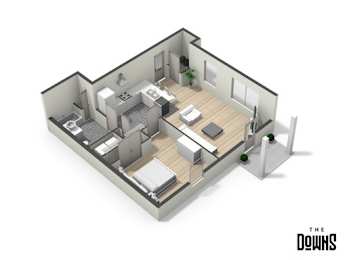 Functional and Stylish—1-Bedroom, 1-Bath Layout