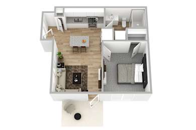 Cozy and Convenient—543 Sq. Ft. 1-Bedroom with Private Entrance and Smart Layout.