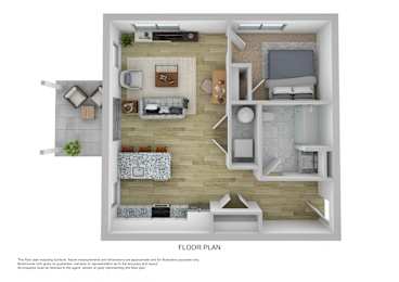 A floor plan of a house with a living room, kitchen, and dining area.