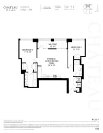 2 bed 2 bath J at Chateau on Wells, Illinois, 60654