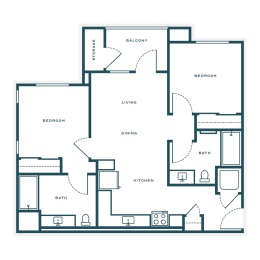 Floor Plan  bedroom floor plan | the mille brookhaven apartment homes