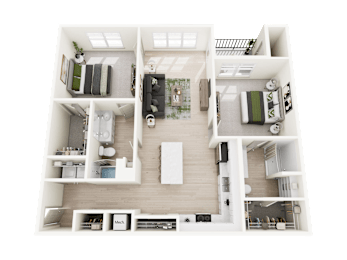 The Sequoia 2 Bed 2 Bed at Forest Edge Apartments, Charlestown, 47111