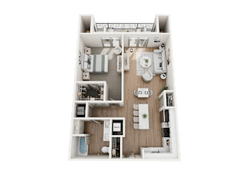 The Elm II 1 Bed 1 Bath at Forest Edge Apartments, Charlestown, 47111