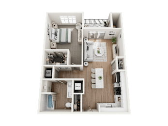 The Elm III 1 Bed 1 Bath at Forest Edge Apartments, Charlestown, 47111