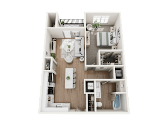 The Willow 1 Bed 1 Bath at Forest Edge Apartments, Charlestown, 47111