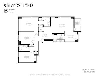 Floor Plan  A floor plan of a property named Rivers Bend is displayed.