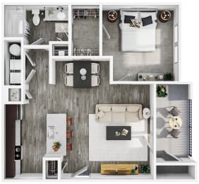 a 1 bedroom floor plan  the residences at