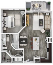 Floor Plans of The Curve at Crescent Pointe in College Station, TX
