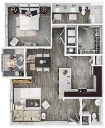 the floor plan of the suite is shown here