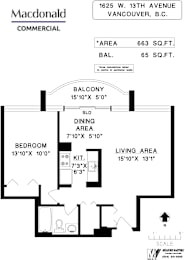  Floor Plan 1 Bedroom A