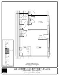  Floor Plan BOGG - 102- 1 Bedroom - 1 Bathroom