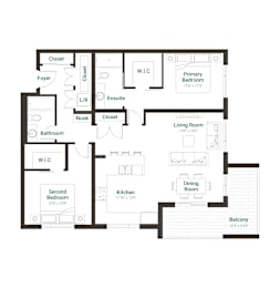 A black and white diagram of a house layout with labeled rooms.