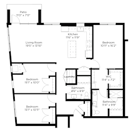 a floor plan of a house with an open floor plan