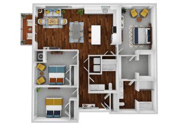 the 1122 sq ft floor plan  1 bed  1 bath