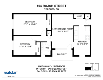 Floor Plan  a floor plan of 101 rajah street toronto