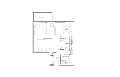 St. Lawrence Village in St. Catharines bachelor suite floor plan