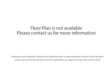 Floor Plan  A sign stating that the floor plan is not available and to contact for more information.