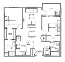 Glenmore Central in Kelowna, BC 2 bedroom floor plan