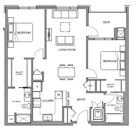 Glenmore Central in Kelowna, BC 2 bedroom floor plan