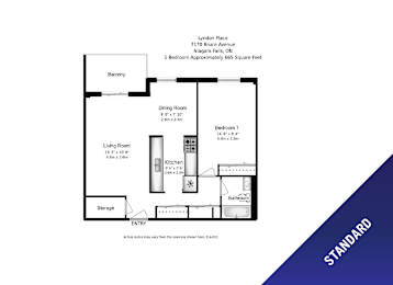 A floor plan of a standard room layout.