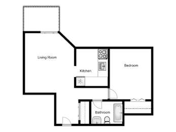 1 bed, 1 bath, luxury suites with balcony