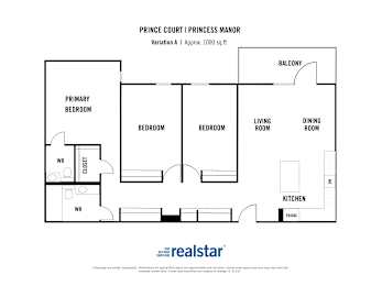 Floor Plan  A floor plan for a Prince Court | Princess Manor apartment layout.