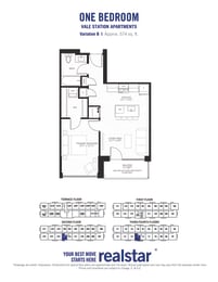 1 bed 1 bath unit at Vale Apartments in Waterloo ON