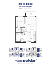 1 bed 1 bath unit at Vale Apartments in Waterloo ON