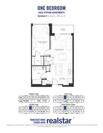1 bed 1 bath unit at Vale Apartments in Waterloo ON