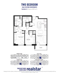 2 bed 2 bath unit at Vale Apartments in Waterloo ON