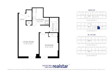 Floor Plan  A black and white image of a floor plan for a Realstar property.