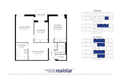 Floor Plan  A floor plan for a Realstar apartment at 145 Wellington St.
