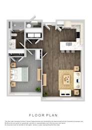 1 Bedroom Floorplan at The Grove at Orchard Park