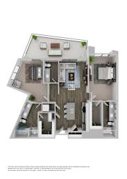 A floor plan of a house with a kitchen, living room, dining room, and bathroom.