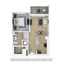  Floor Plan 1x1 A