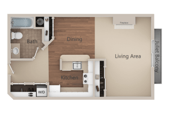 Metropolitan Place Studio Floorplan